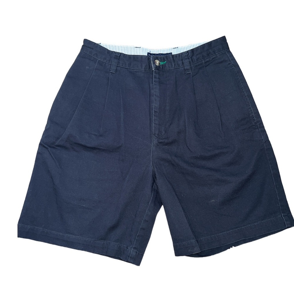 Navy Blue Tommy Hilfiger Cotton Dress Shorts